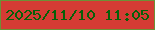 文字の大きさ：1、枠の色：6d9036、背景の色：d53b34、文字の色：066008 無料ブログパーツのブログ時計