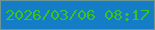 文字の大きさ：1、枠の色：6d9592、背景の色：157dc6、文字の色：39c520 無料ブログパーツのブログ時計
