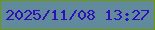 文字の大きさ：3、枠の色：6d9809、背景の色：628a9d、文字の色：2f0fb8 無料ブログパーツのブログ時計