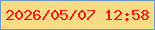 文字の大きさ：4、枠の色：6d98c8、背景の色：f8dc85、文字の色：f81614 無料ブログパーツのブログ時計