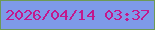 文字の大きさ：1、枠の色：6d9a56、背景の色：7e9ae9、文字の色：c3188c 無料ブログパーツのブログ時計
