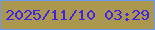 文字の大きさ：1、枠の色：6d9bec、背景の色：ac974f、文字の色：4024e5 無料ブログパーツのブログ時計