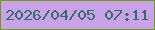 文字の大きさ：4、枠の色：6d9d0d、背景の色：c9a2e9、文字の色：376d67 無料ブログパーツのブログ時計