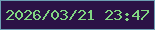 文字の大きさ：4、枠の色：6d9eb3、背景の色：2b1246、文字の色：81d582 無料ブログパーツのブログ時計