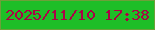 文字の大きさ：3、枠の色：6da039、背景の色：1ebe27、文字の色：ab0346 無料ブログパーツのブログ時計