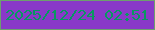 文字の大きさ：2、枠の色：6da06d、背景の色：8939c8、文字の色：079861 無料ブログパーツのブログ時計
