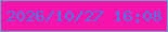 文字の大きさ：5、枠の色：6da1cc、背景の色：f614ac、文字の色：5374e6 無料ブログパーツのブログ時計