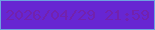 文字の大きさ：3、枠の色：6da2e0、背景の色：6726d2、文字の色：7222ad 無料ブログパーツのブログ時計