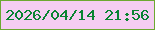 文字の大きさ：4、枠の色：6da831、背景の色：f5cdf2、文字の色：098432 無料ブログパーツのブログ時計