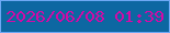 文字の大きさ：2、枠の色：6da8f4、背景の色：0d67a2、文字の色：d20aa7 無料ブログパーツのブログ時計