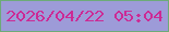 文字の大きさ：4、枠の色：6dab78、背景の色：9d9bd8、文字の色：cc2a95 無料ブログパーツのブログ時計