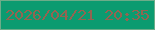 文字の大きさ：1、枠の色：6dac89、背景の色：0c9b70、文字の色：936451 無料ブログパーツのブログ時計