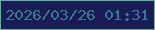 文字の大きさ：5、枠の色：6daca2、背景の色：1a1c58、文字の色：3c7991 無料ブログパーツのブログ時計