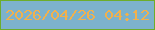 文字の大きさ：4、枠の色：6dad2a、背景の色：7db2cc、文字の色：f1b14d 無料ブログパーツのブログ時計