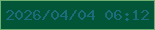 文字の大きさ：5、枠の色：6dae71、背景の色：025536、文字の色：1b6d7b 無料ブログパーツのブログ時計