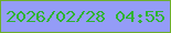 文字の大きさ：1、枠の色：6daf29、背景の色：949cf7、文字の色：2eb431 無料ブログパーツのブログ時計