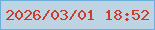 文字の大きさ：4、枠の色：6dafd8、背景の色：bed4e2、文字の色：cb3d29 無料ブログパーツのブログ時計