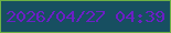 文字の大きさ：3、枠の色：6db146、背景の色：174f61、文字の色：6c1fc6 無料ブログパーツのブログ時計