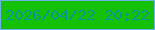 文字の大きさ：3、枠の色：6db1e9、背景の色：13c107、文字の色：0c9695 無料ブログパーツのブログ時計