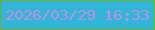 文字の大きさ：3、枠の色：6db325、背景の色：31b6da、文字の色：bd91db 無料ブログパーツのブログ時計