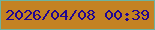 文字の大きさ：2、枠の色：6db39f、背景の色：c48223、文字の色：210592 無料ブログパーツのブログ時計