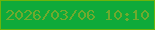 文字の大きさ：1、枠の色：6db40b、背景の色：0faa3a、文字の色：6faa2e 無料ブログパーツのブログ時計