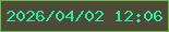 文字の大きさ：5、枠の色：6db750、背景の色：4d4b35、文字の色：2eeca8 無料ブログパーツのブログ時計