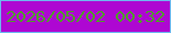 文字の大きさ：5、枠の色：6db8ef、背景の色：ae07d2、文字の色：519b2c 無料ブログパーツのブログ時計