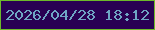 文字の大きさ：5、枠の色：6dba2a、背景の色：290153、文字の色：6ea5c4 無料ブログパーツのブログ時計