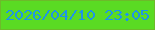 文字の大きさ：5、枠の色：6dba2a、背景の色：5adb23、文字の色：1e95e6 無料ブログパーツのブログ時計