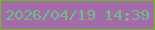 文字の大きさ：5、枠の色：6dbd18、背景の色：a46baa、文字の色：70be81 無料ブログパーツのブログ時計