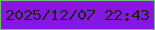 文字の大きさ：5、枠の色：6dbe72、背景の色：8715e4、文字の色：192514 無料ブログパーツのブログ時計