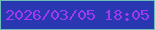 文字の大きさ：5、枠の色：6dbeba、背景の色：2937b0、文字の色：a23af3 無料ブログパーツのブログ時計