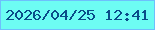 文字の大きさ：5、枠の色：6dbffc、背景の色：6dfcf3、文字の色：0a4c88 無料ブログパーツのブログ時計