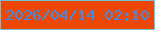 文字の大きさ：4、枠の色：6dc2d3、背景の色：ed4705、文字の色：398ff0 無料ブログパーツのブログ時計