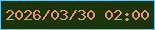 文字の大きさ：3、枠の色：6dc3e8、背景の色：1b3308、文字の色：ea9574 無料ブログパーツのブログ時計