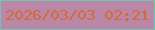 文字の大きさ：4、枠の色：6dc6b2、背景の色：ba88a6、文字の色：d36b39 無料ブログパーツのブログ時計