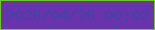 文字の大きさ：3、枠の色：6dcd11、背景の色：6933ac、文字の色：4044aa 無料ブログパーツのブログ時計