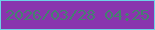 文字の大きさ：5、枠の色：6dd2e7、背景の色：8935ae、文字の色：458070 無料ブログパーツのブログ時計
