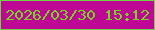 文字の大きさ：4、枠の色：6dd444、背景の色：be0795、文字の色：71d91a 無料ブログパーツのブログ時計