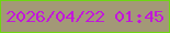 文字の大きさ：3、枠の色：6dd612、背景の色：a39877、文字の色：c218da 無料ブログパーツのブログ時計