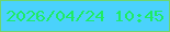 文字の大きさ：5、枠の色：6dd66d、背景の色：4ad2fc、文字の色：1eeb65 無料ブログパーツのブログ時計