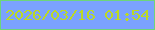 文字の大きさ：2、枠の色：6dd679、背景の色：7ba2fe、文字の色：bcd923 無料ブログパーツのブログ時計