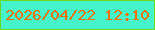 文字の大きさ：4、枠の色：6dd819、背景の色：46f4cb、文字の色：f56e02 無料ブログパーツのブログ時計