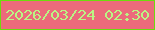 文字の大きさ：5、枠の色：6ddb0d、背景の色：ec6a7b、文字の色：baf584 無料ブログパーツのブログ時計