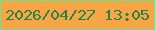 文字の大きさ：5、枠の色：6de588、背景の色：f7a546、文字の色：268543 無料ブログパーツのブログ時計