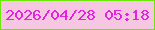文字の大きさ：2、枠の色：6de705、背景の色：f6c7e0、文字の色：e622e1 無料ブログパーツのブログ時計