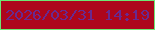 文字の大きさ：1、枠の色：6de774、背景の色：ad061c、文字の色：682a90 無料ブログパーツのブログ時計