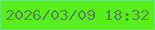 文字の大きさ：5、枠の色：6de77d、背景の色：59ee1d、文字の色：528a50 無料ブログパーツのブログ時計