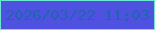 文字の大きさ：1、枠の色：6de7cf、背景の色：4f52e0、文字の色：2063b0 無料ブログパーツのブログ時計